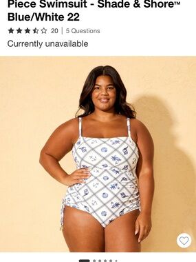 New 22 Shade & Shore seashell swimsuit